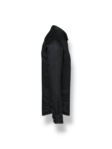Alternative view of Camisa lino negra