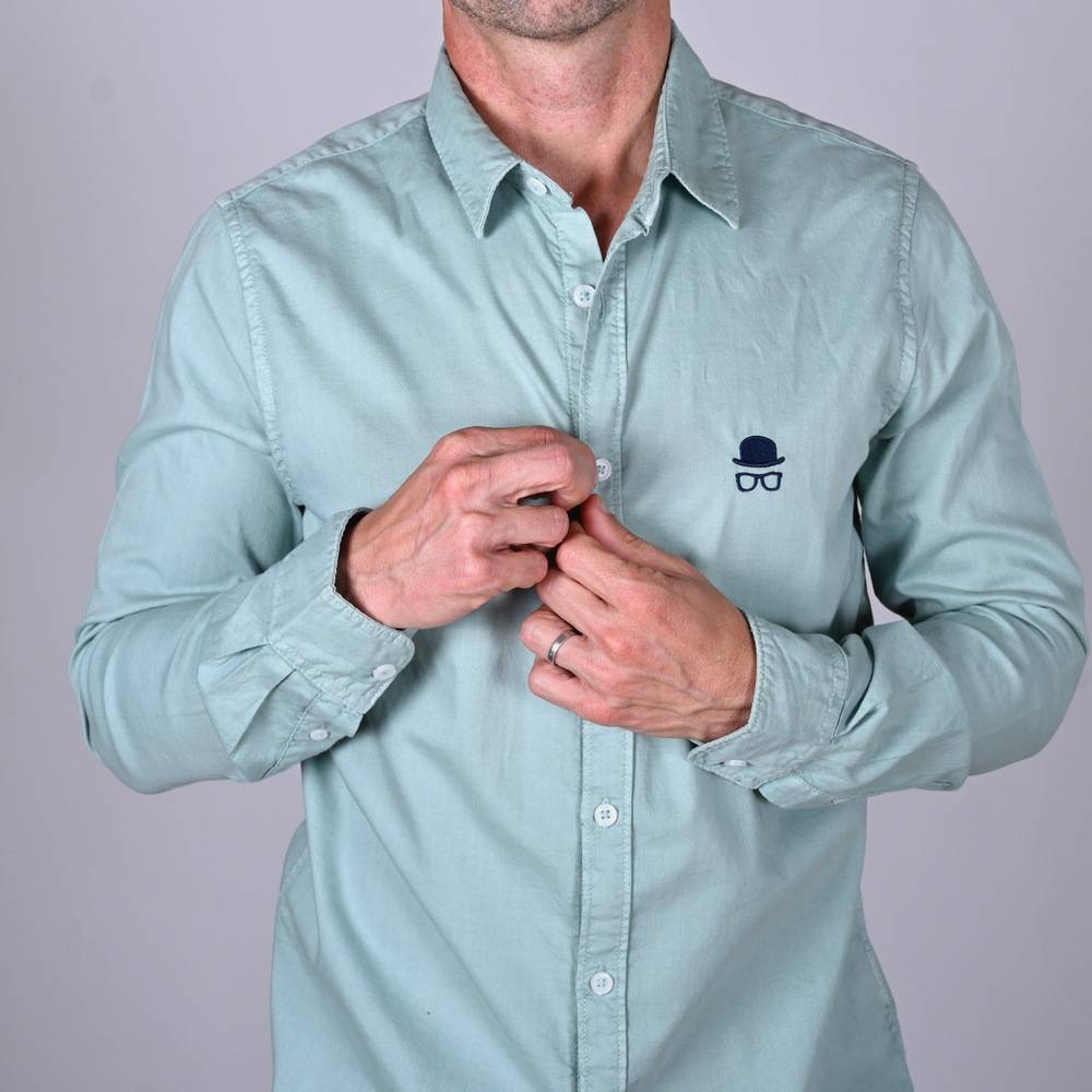 Camisa Sport Verde Claro 7 Camisa Sport Verde Claro - Imagen 7