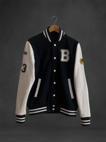 Sudadera Beisbol Azul y Blanca