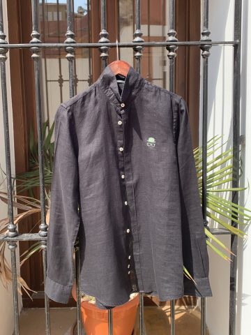 Camisa lino negra
