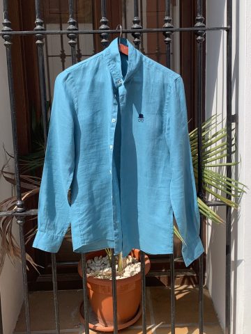 Camisa lino adriatic blue