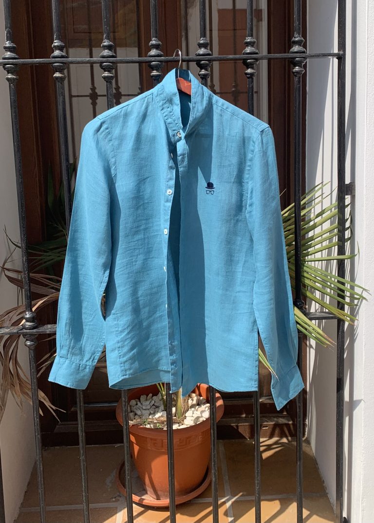 Camisa lino adriatic blue